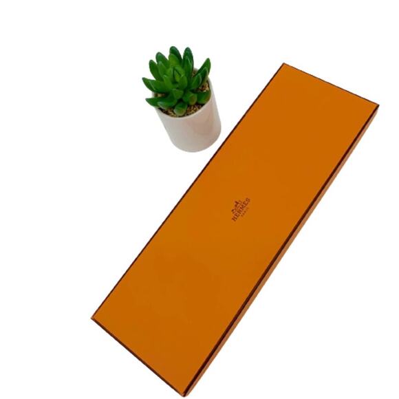 Hermes Paris Gift Box  Scarf / Tie Storage Tie Box Size 14” X4.5 - Picture 3 of 6